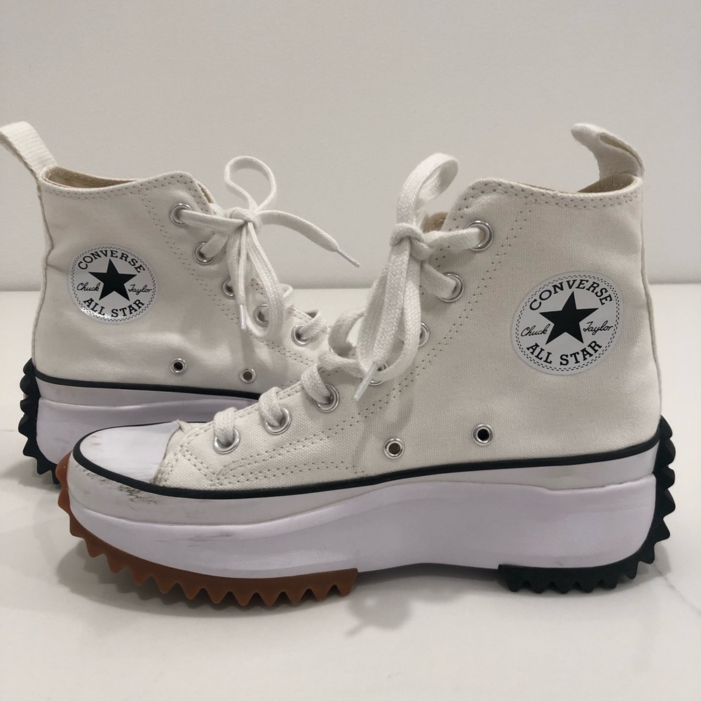 Converse White High-Top Platform Sneakers